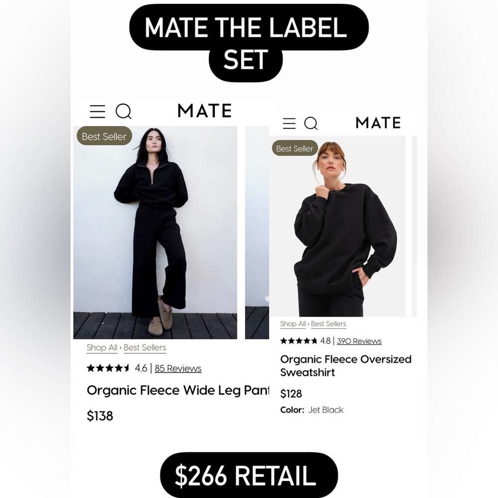 mate the label CREWNECK ONLY new with tags